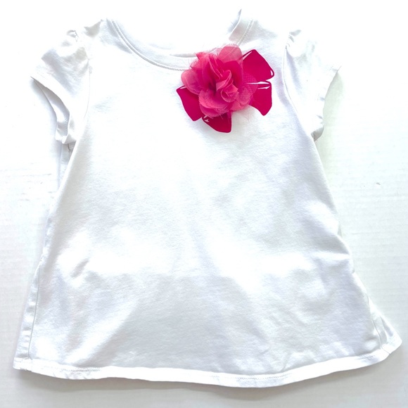 Kate Spade Flower Pom Short-Sleeved Top, Size 4Y - Picture 1 of 4